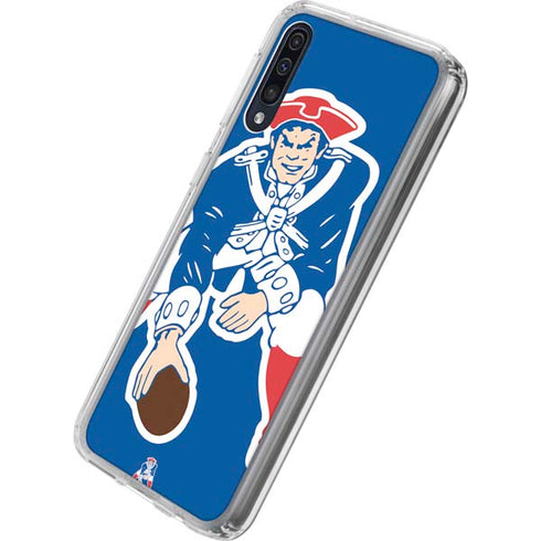 NFL New England Patriots Retro Logo Galaxy A50 Clear Case